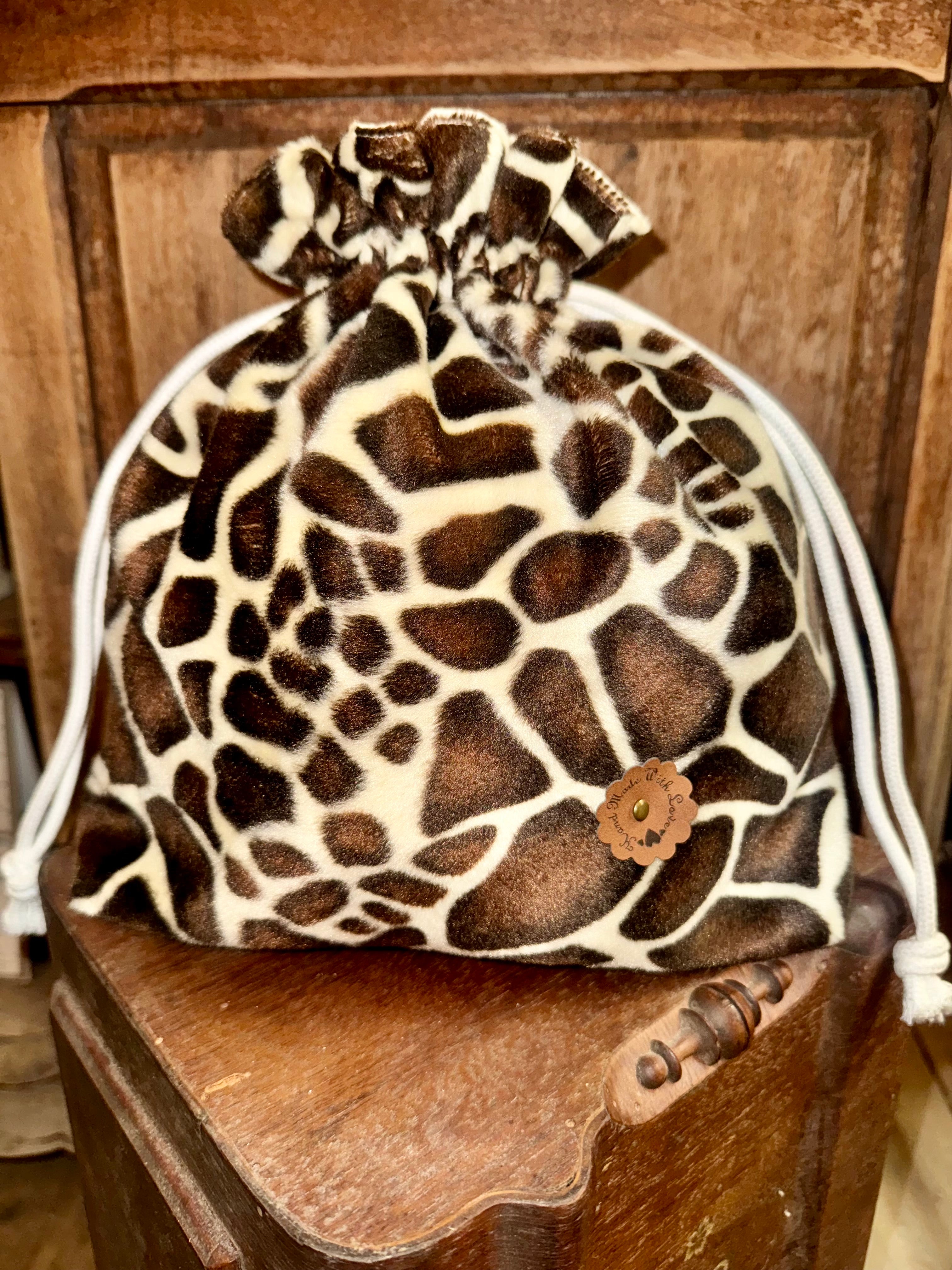 Trousse Bourse Tissu Girafe