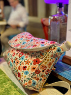 Sac bandoulière motif floral