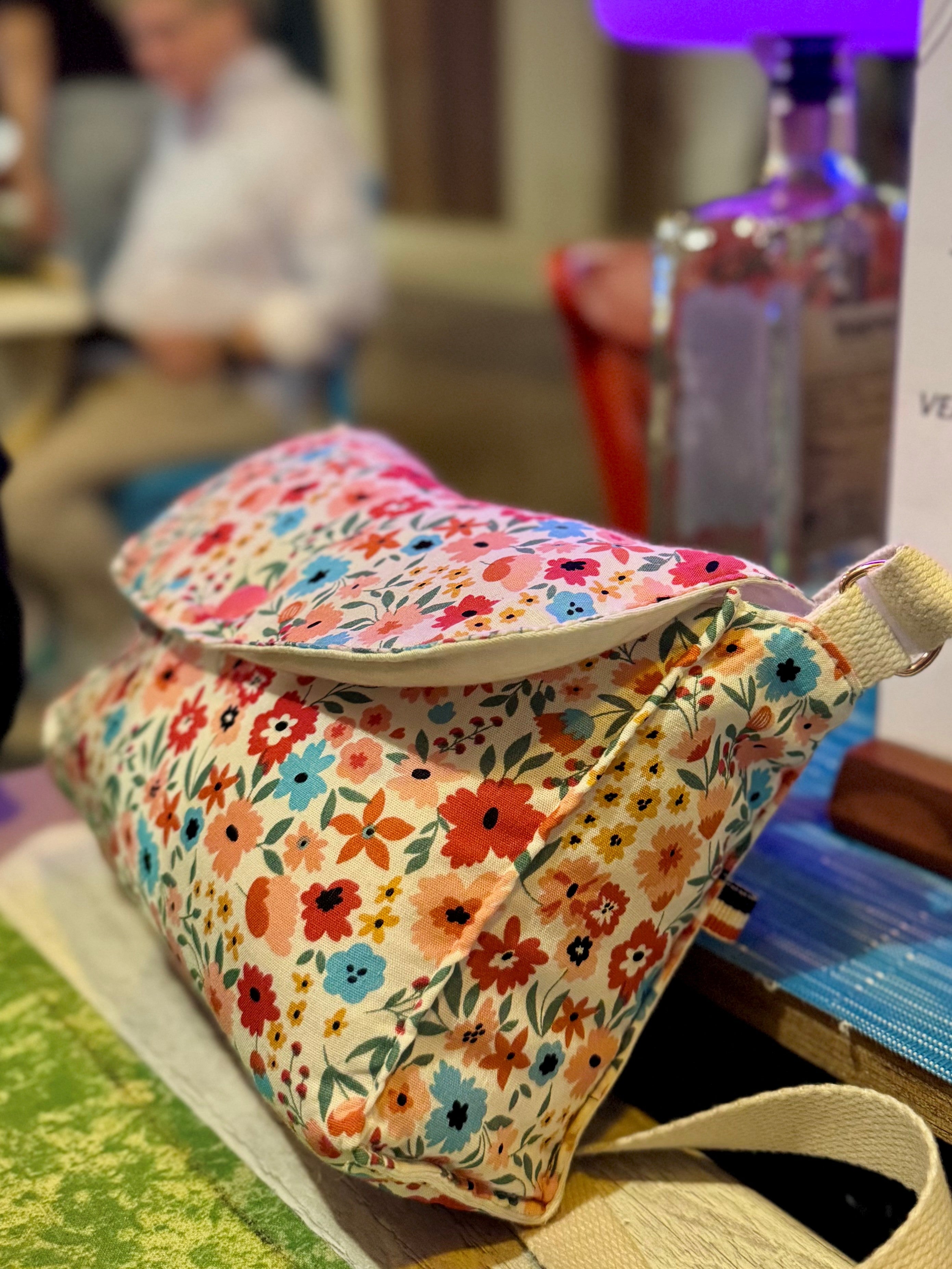 Sac bandoulière motif floral