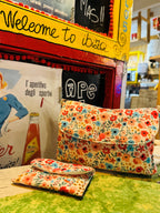 Sac bandoulière motif floral