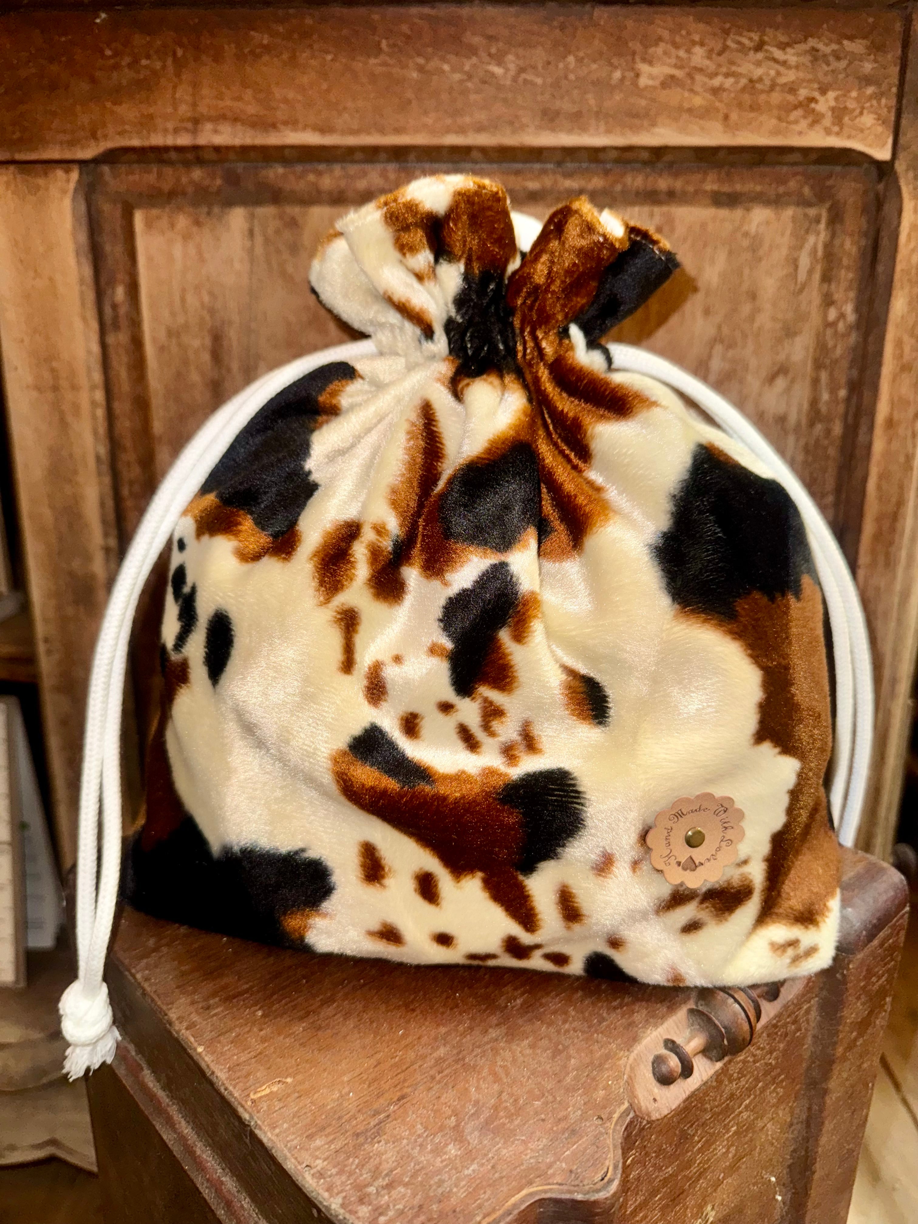 Trousse Bourse Tissu Vache