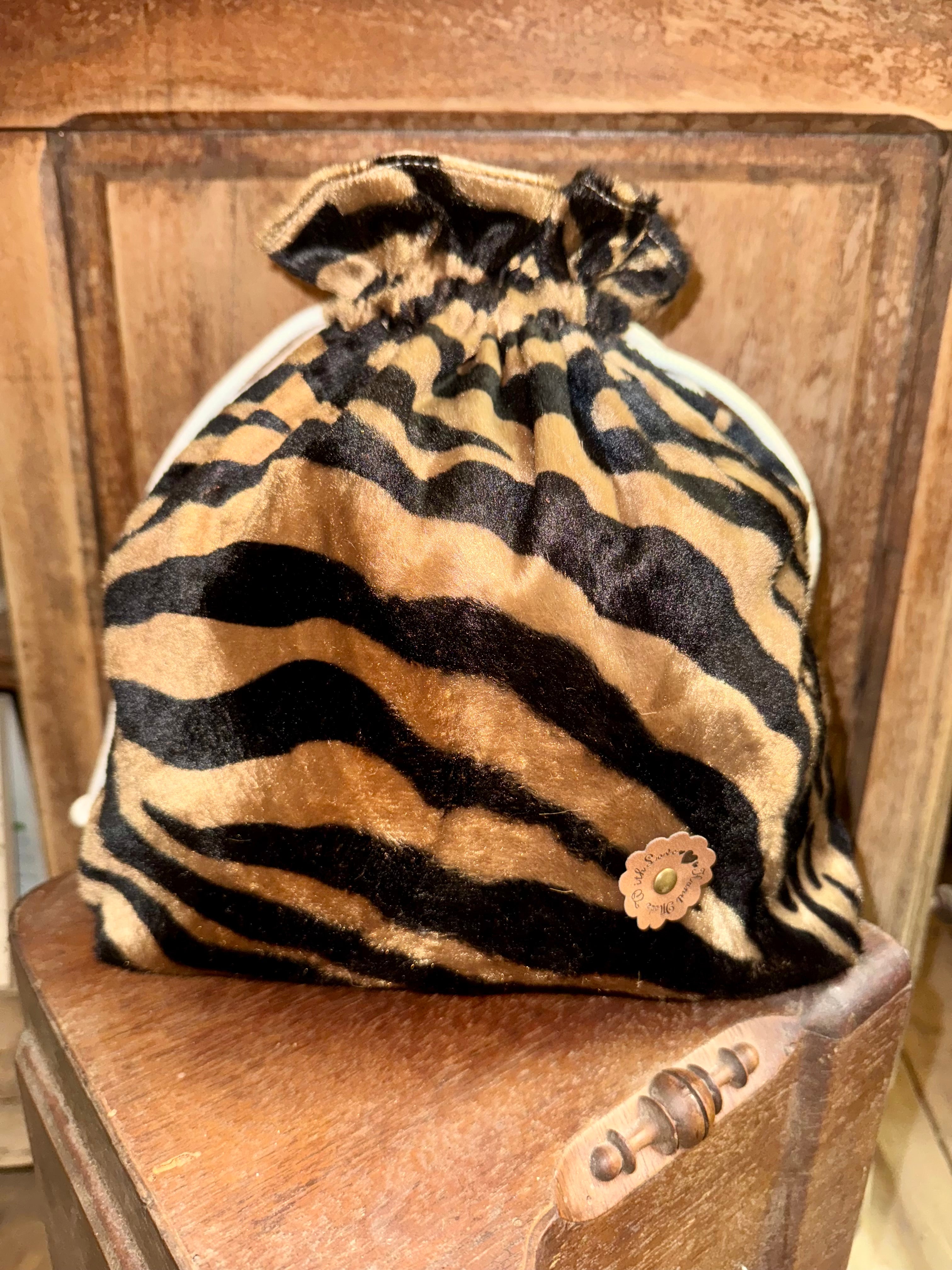 Trousse Bourse Tissu Zèbre