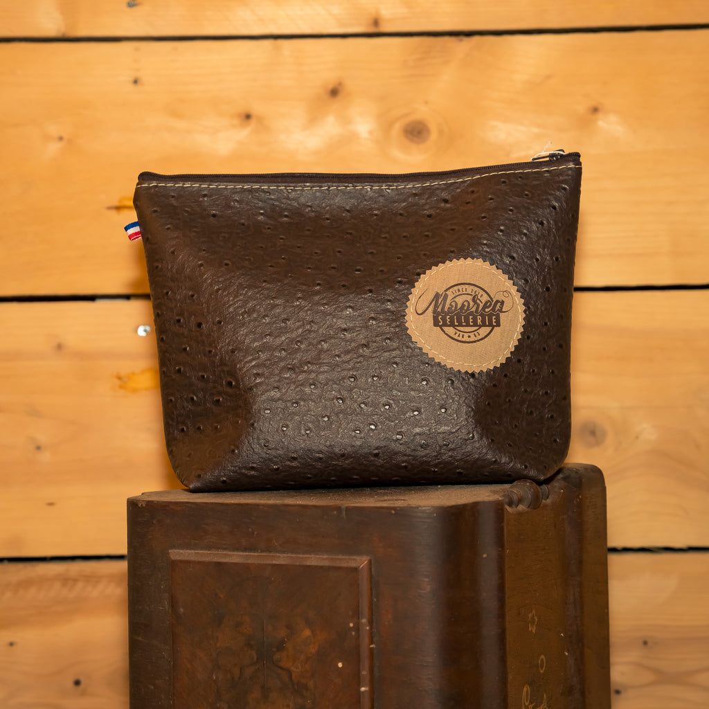 Trousse de toilette trapèze Femme - Motif Autruche