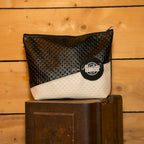 Trousse de toilette trapèze Femme - Capiton black & white