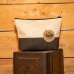 Trousse de toilette trapèze Femme - Autruche blanc