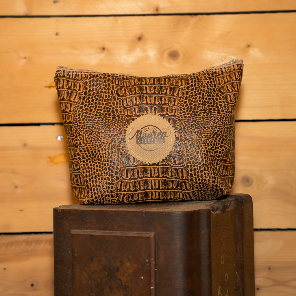 Trousse de toilette trapèze Femme - Crocodile