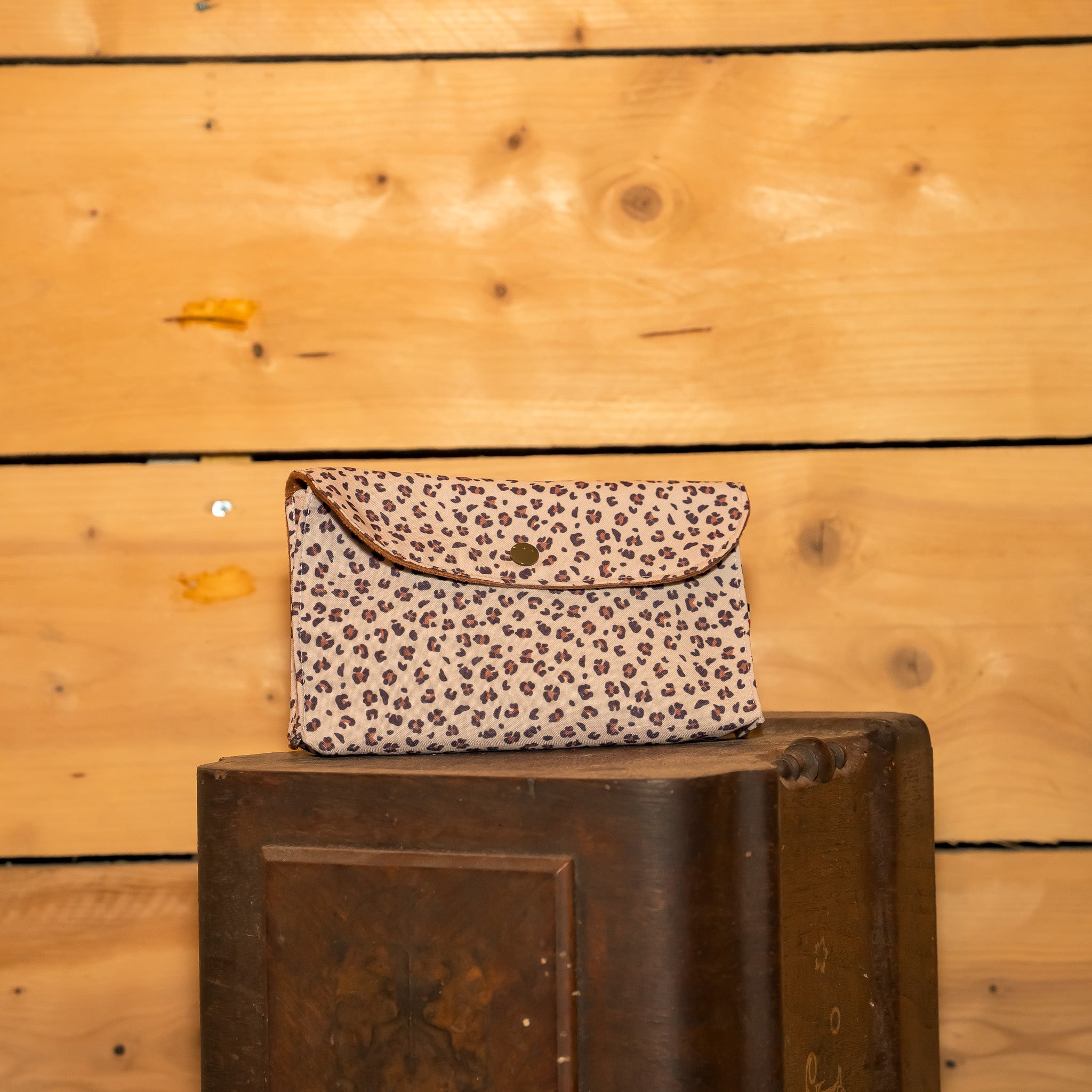 Pochette Portefeuille Tissu Petit Léopard