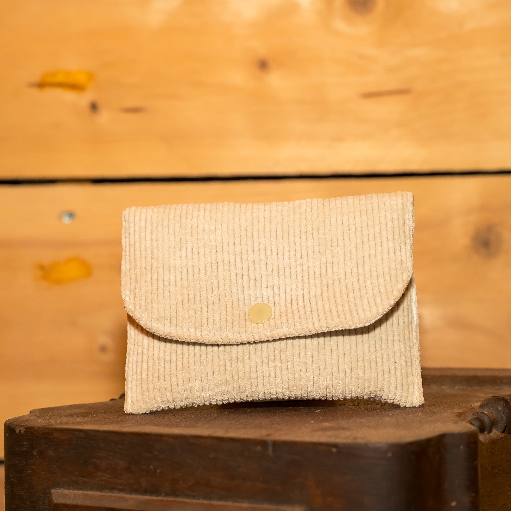 Mini Pochette Velours Beige