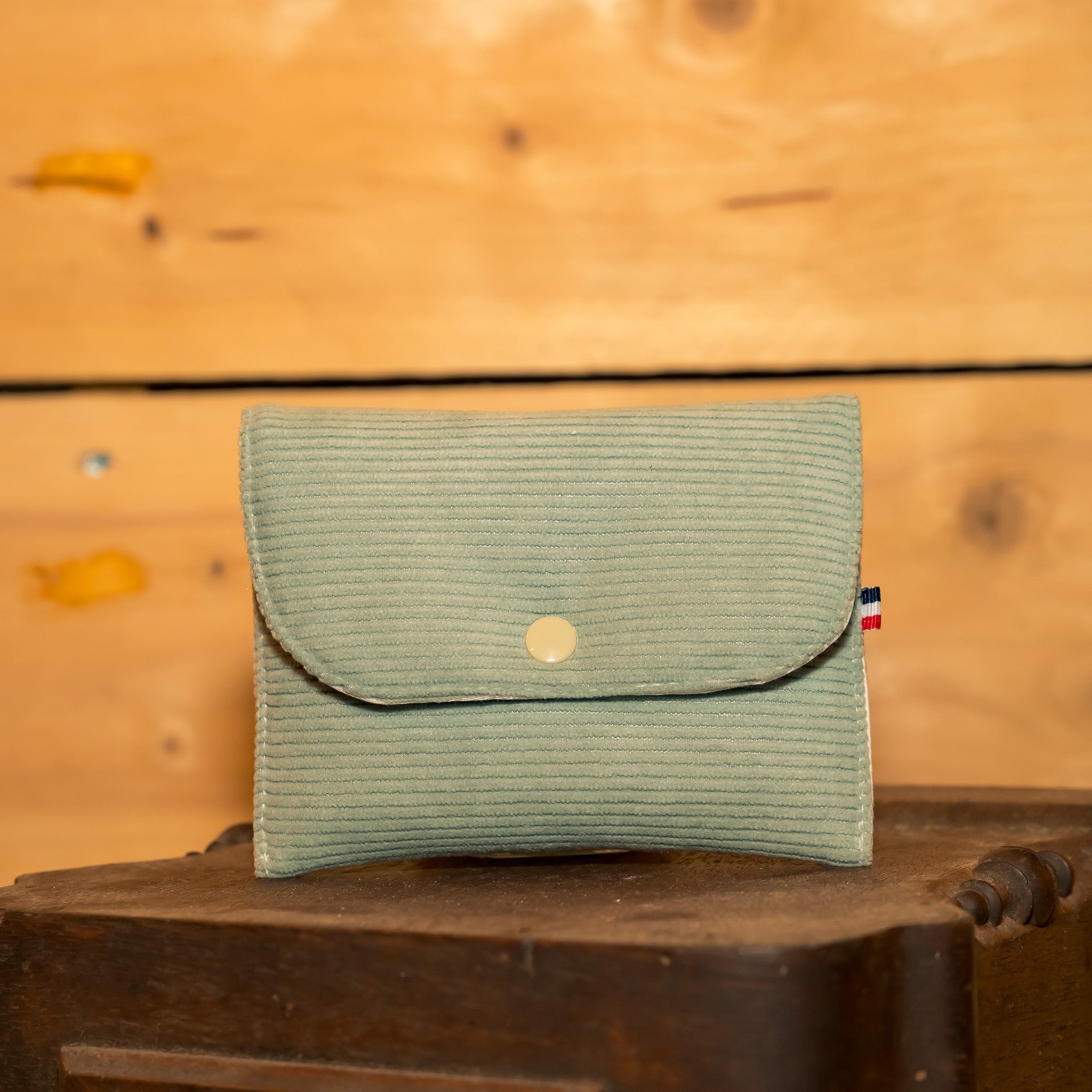 Mini Pochette Velours Bleu Ciel