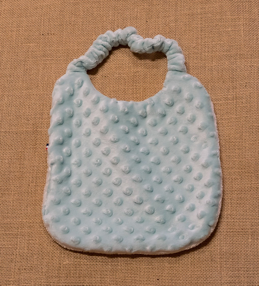 Bavoir Elastique Minky Bleu Ciel