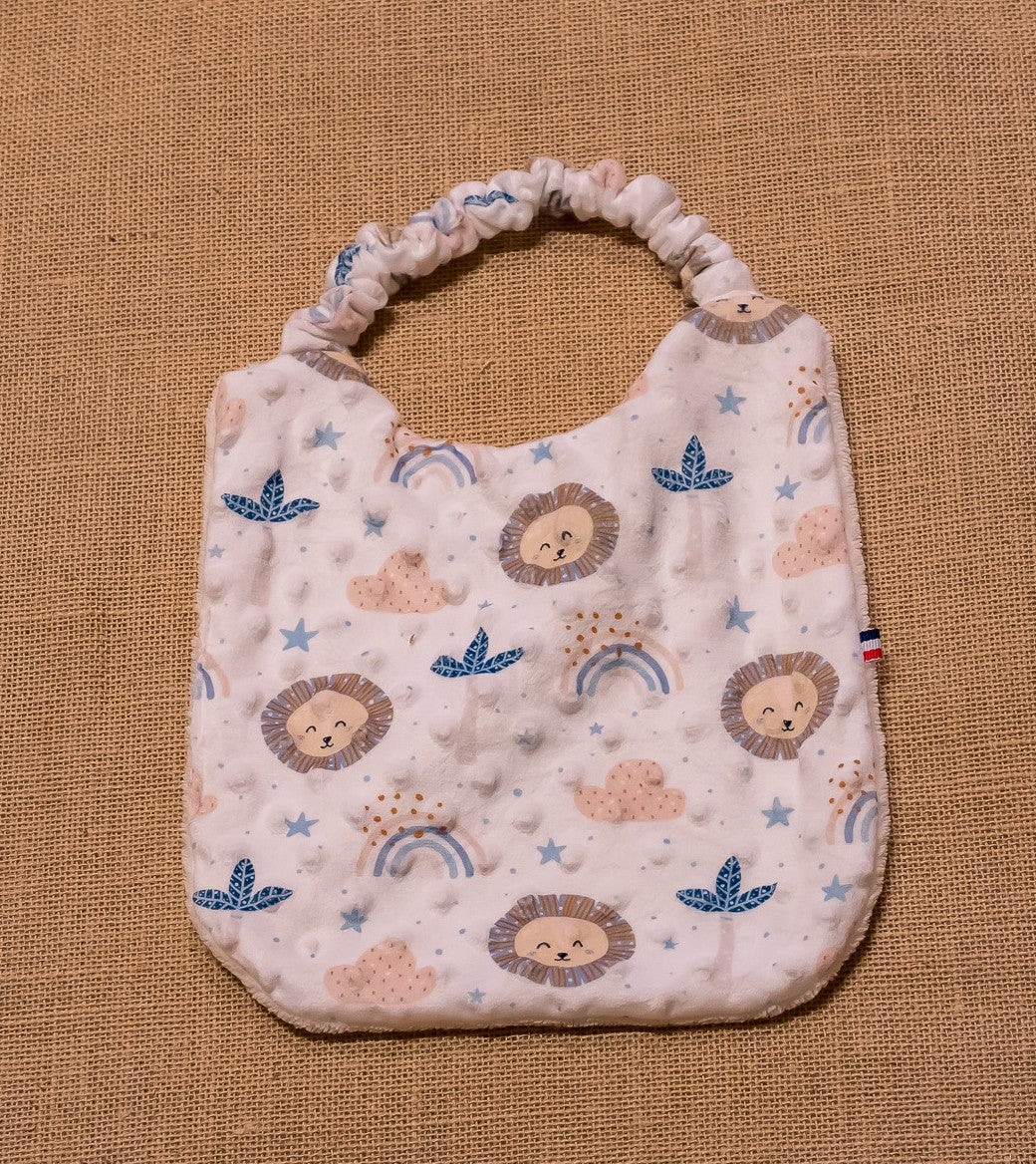 Bavoir Elastique Minky Lion