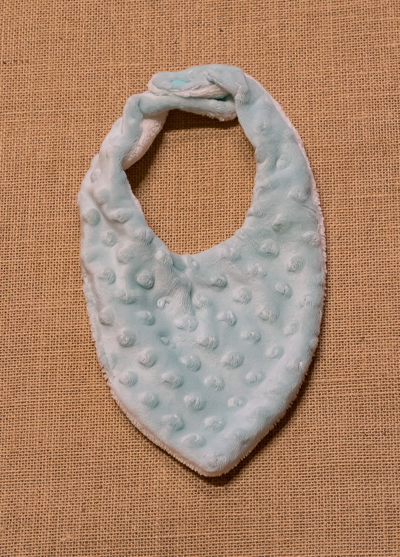 Bavoir Bandana Minky Bleu Ciel