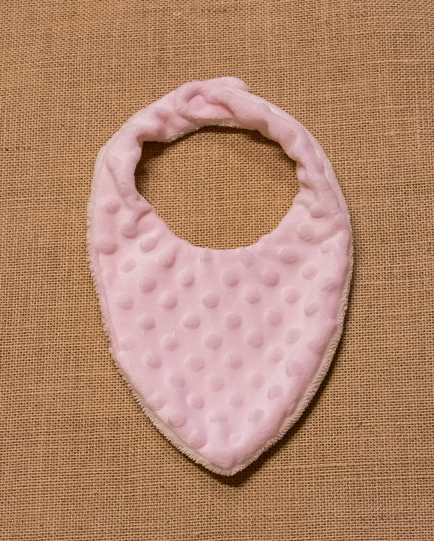 Bavoir Bandana Minky Rose Pâle
