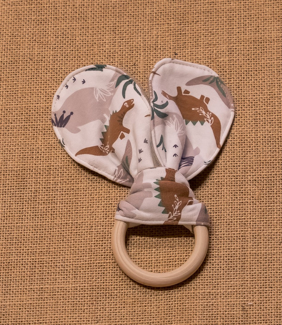 Anneau de dentition Blanc Dinosaures