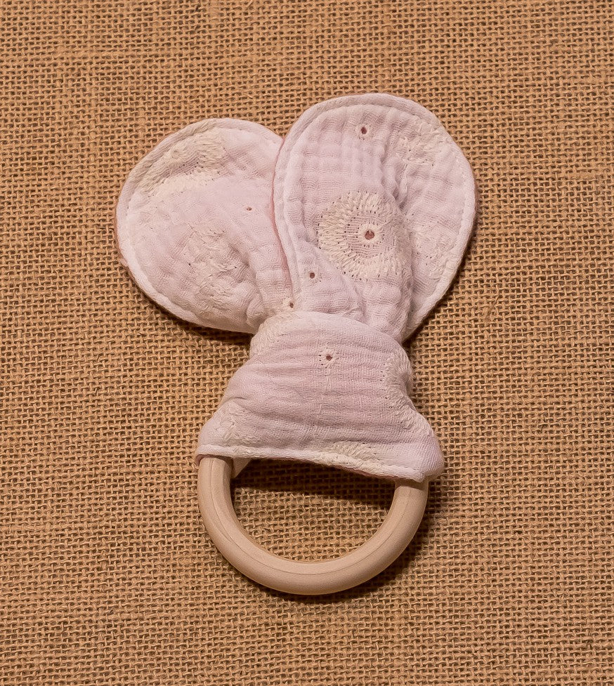 Anneau de dentition Broderie Blanche