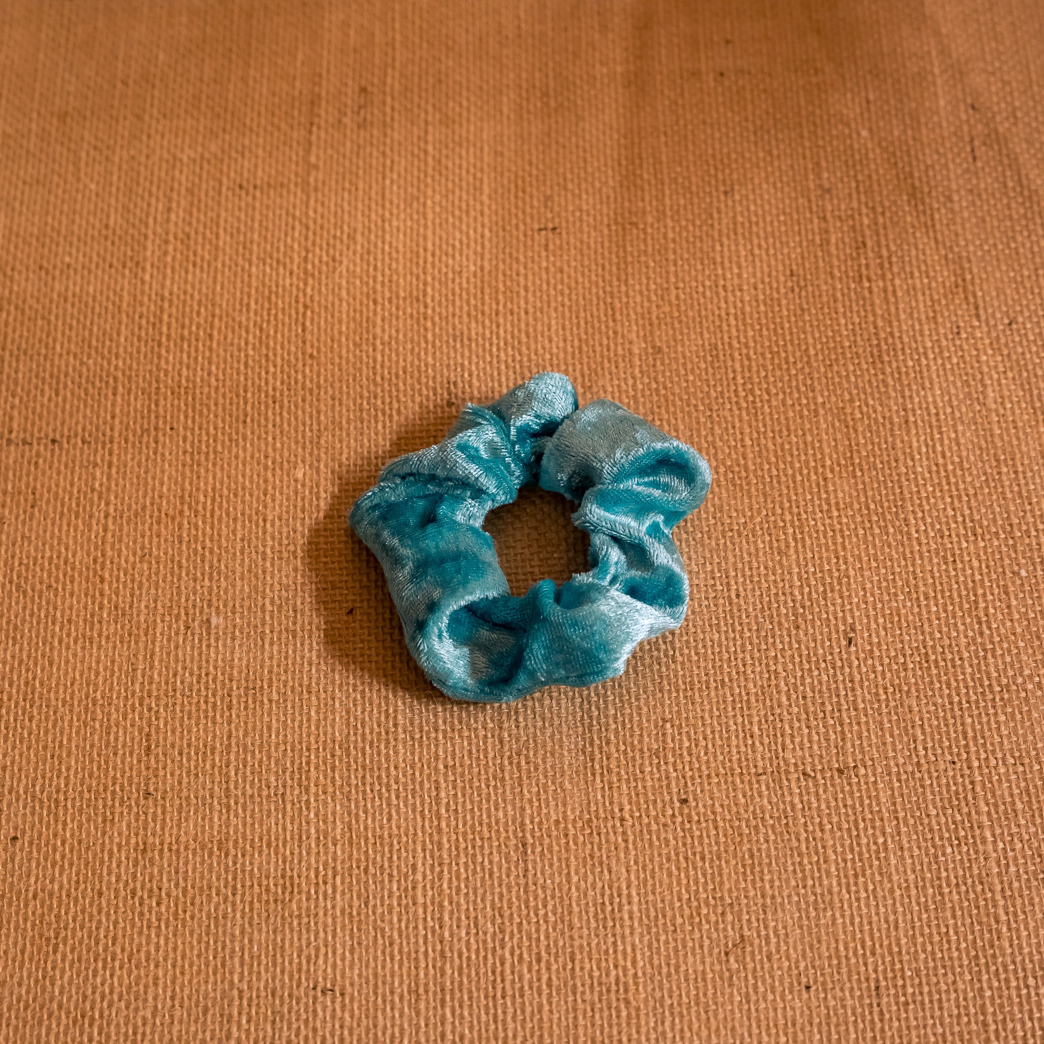 Petit chouchou velours turquoise