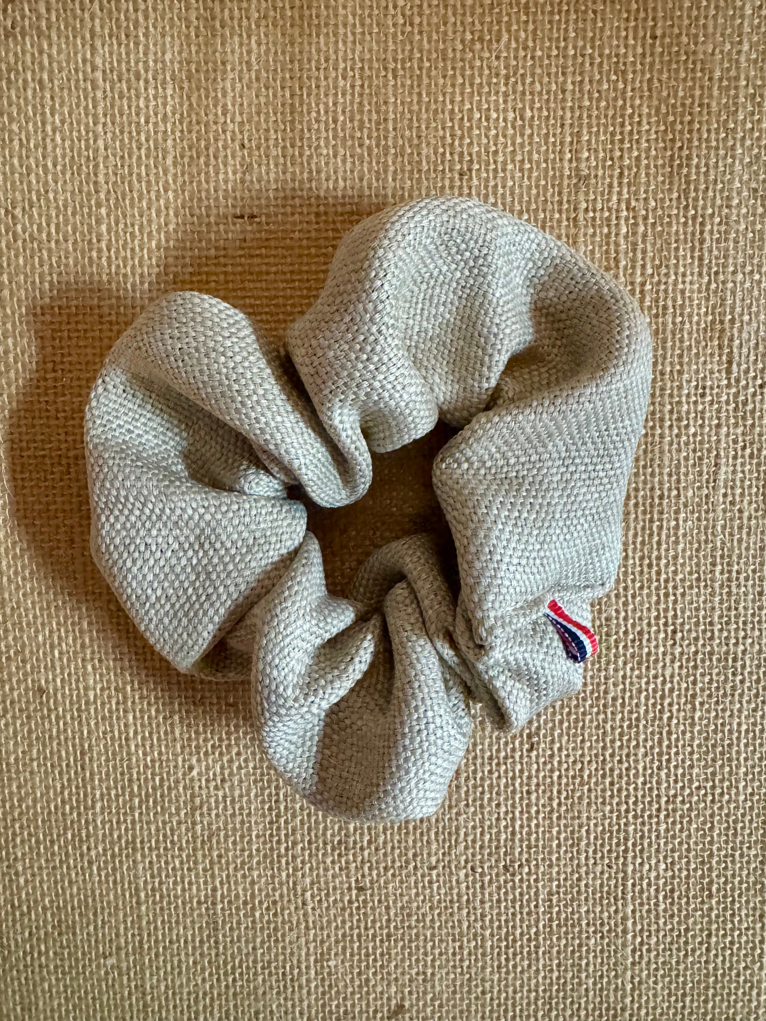 Grand chouchou Tissu épais Beige