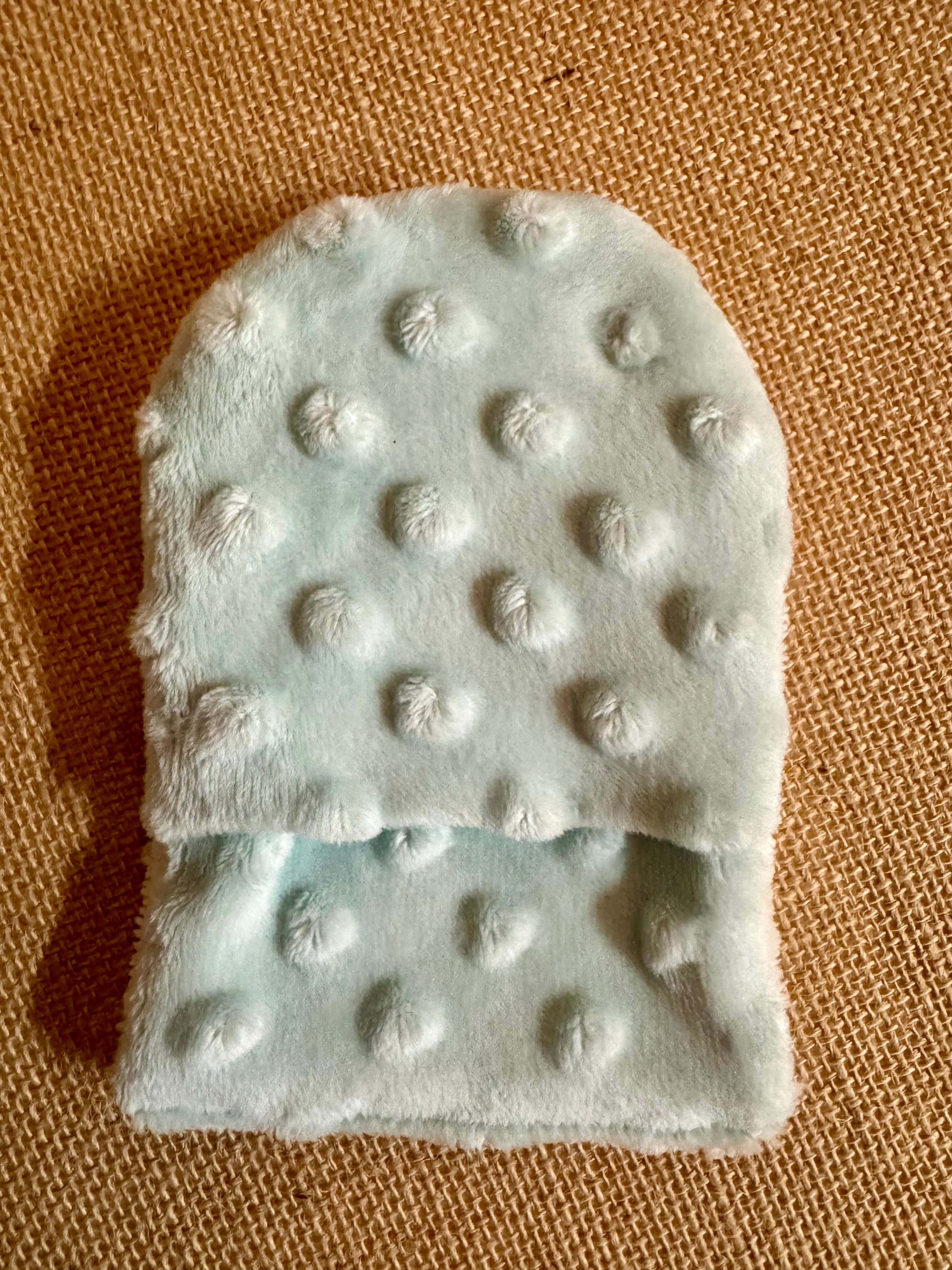 Gant de toilette en éponge bambou Minky Bleu Ciel