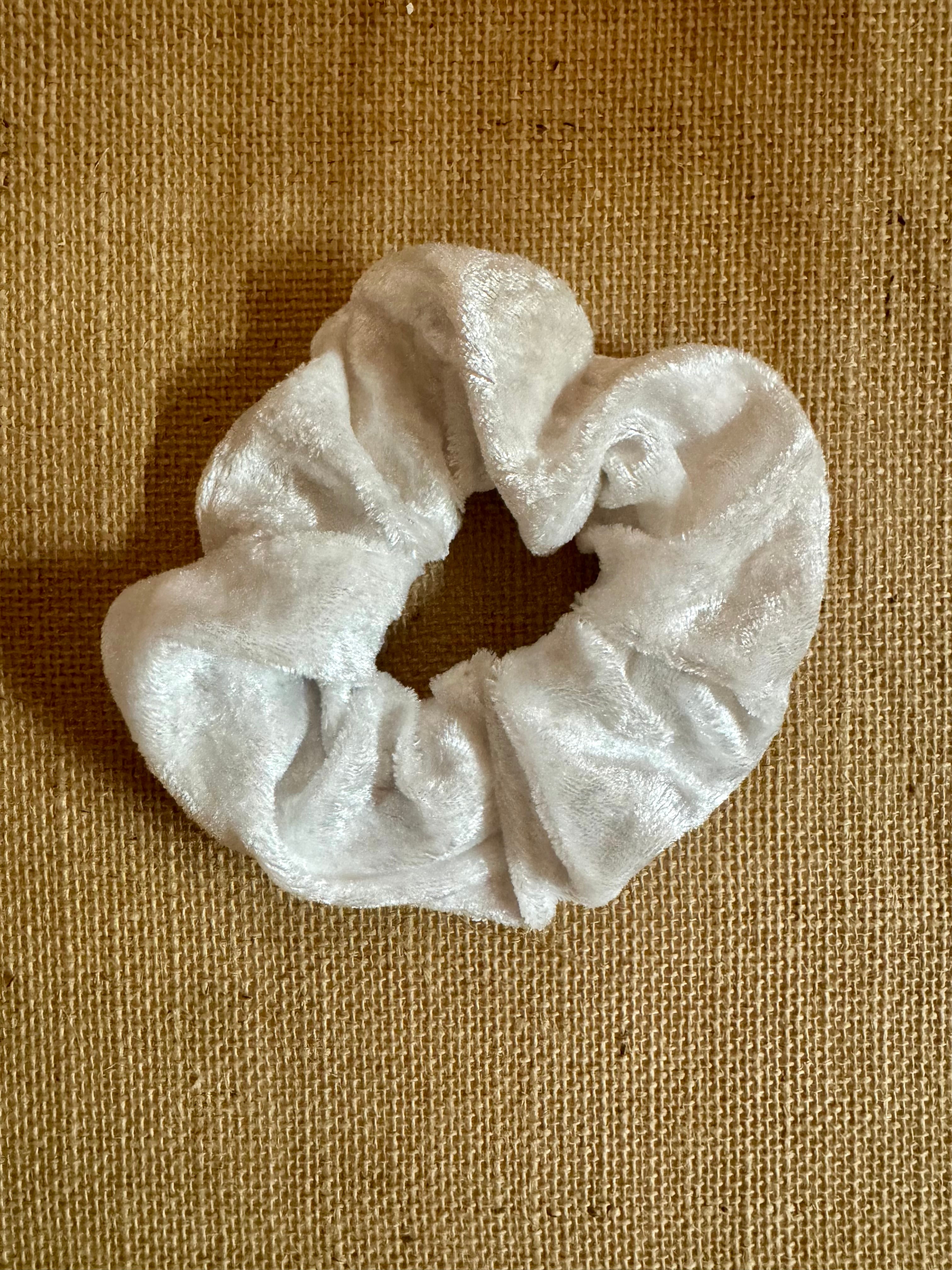 Grand chouchou Velours Blanc