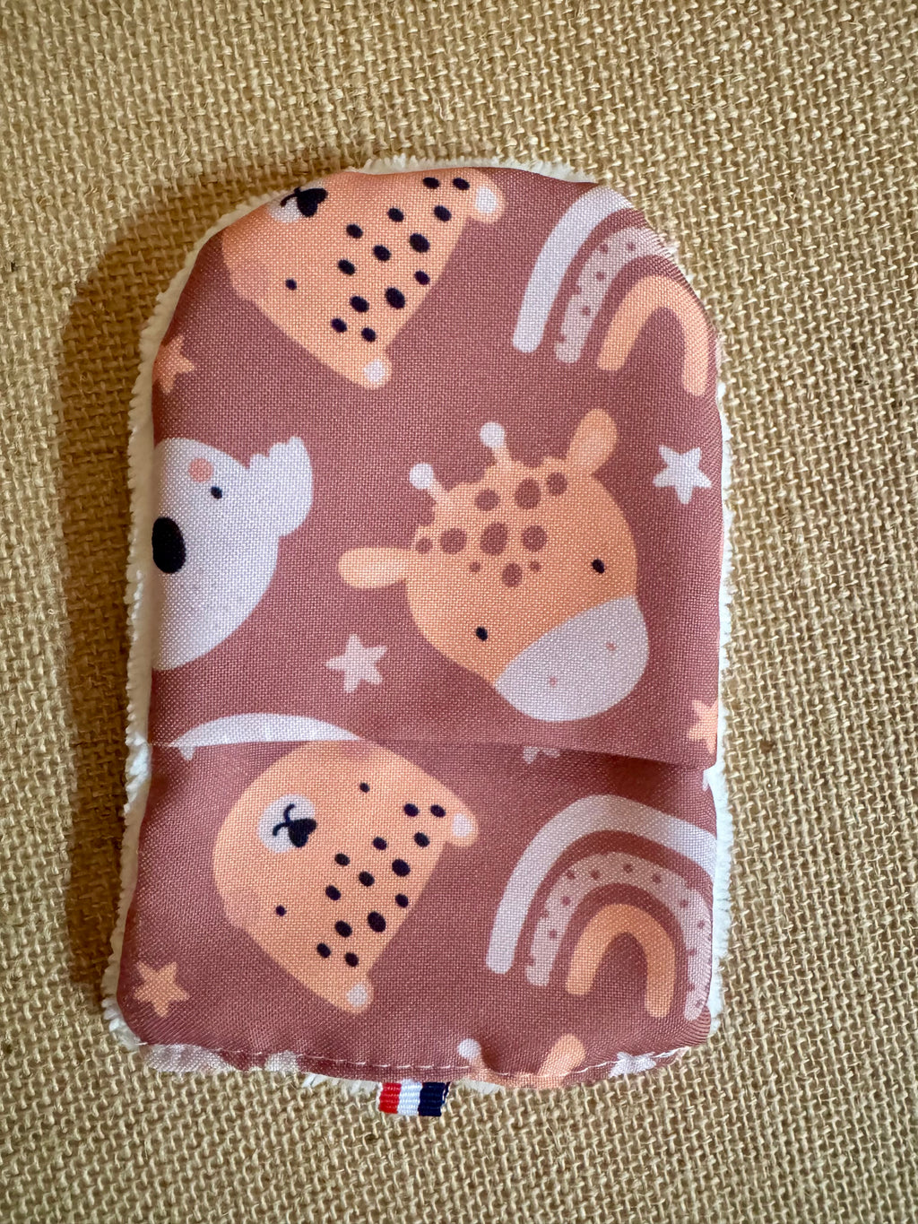 Gant de toilette en éponge bambou Oursons Marrons