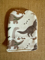 Gant de toilette en éponge bambou Blanc Dinosaure