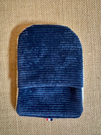 Gant de toilette en éponge bambou Velours Bleu Marine