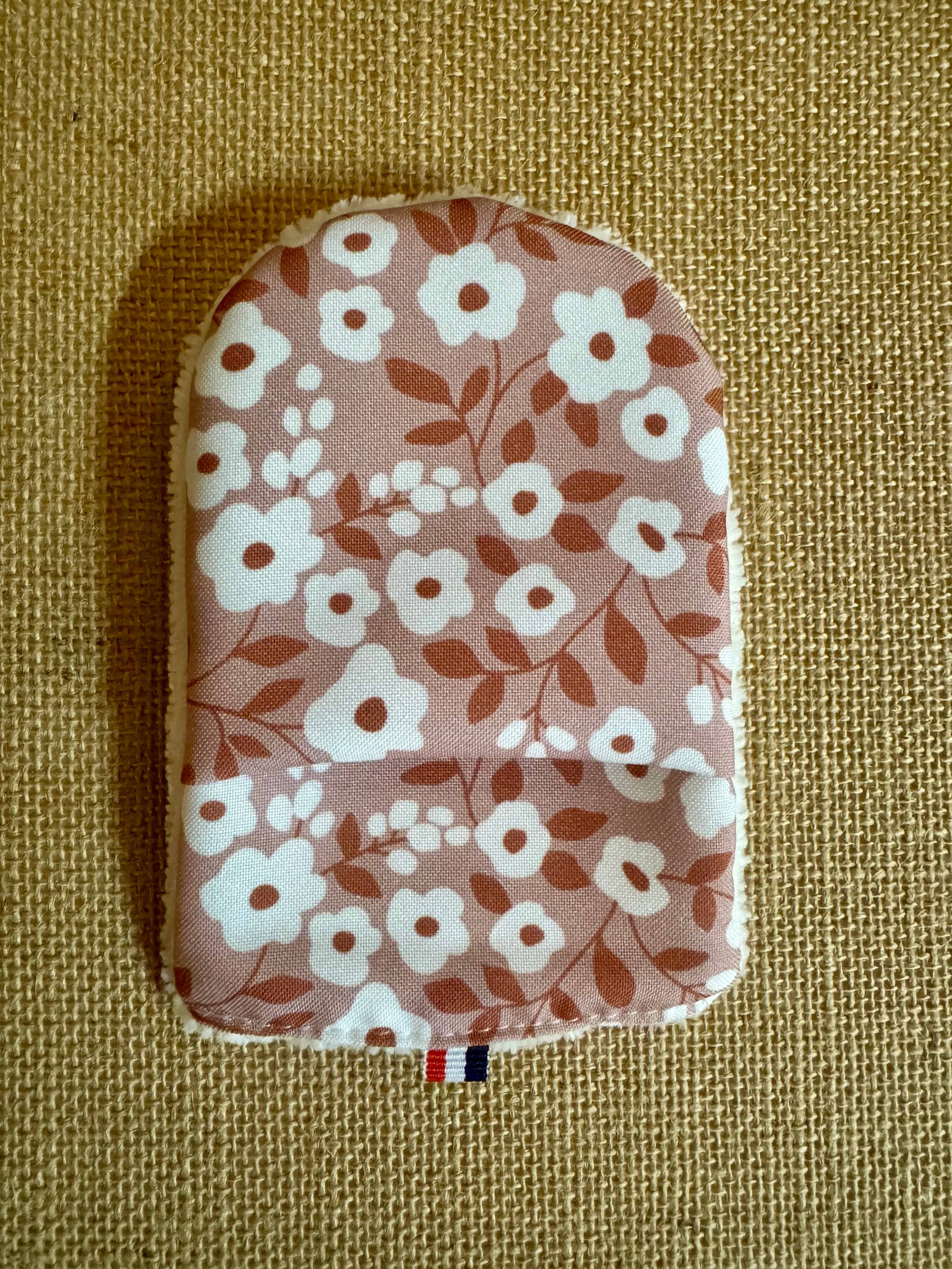 Gant de toilette en éponge bambou Floral Beige