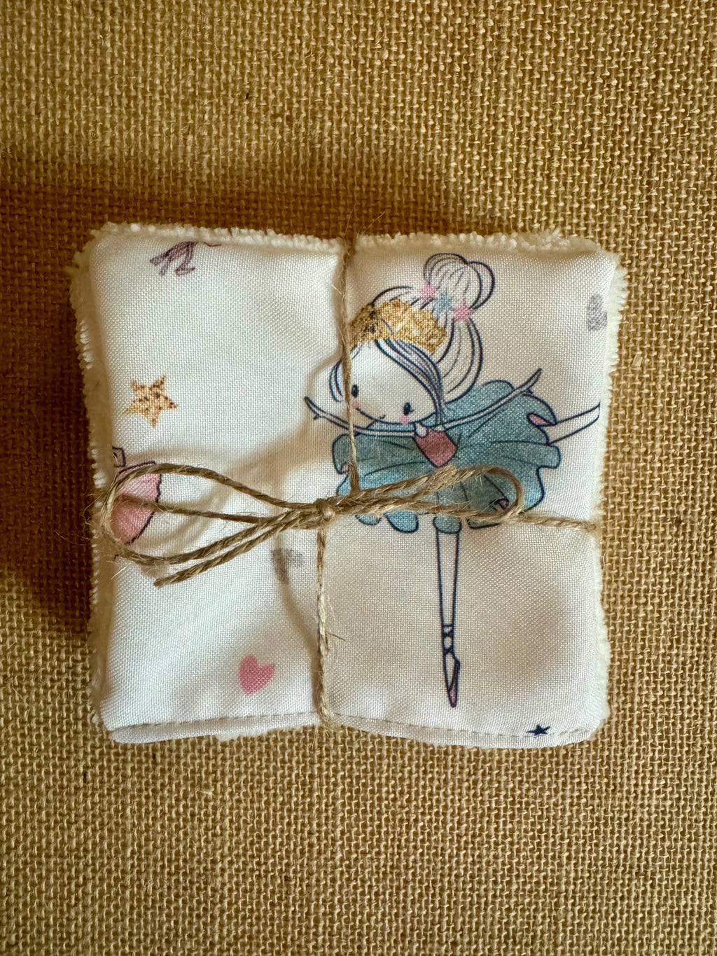 Cotons réutilisables en éponge bambou x4 Danseuse