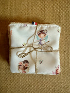 Cotons réutilisables en éponge bambou x4 Fées