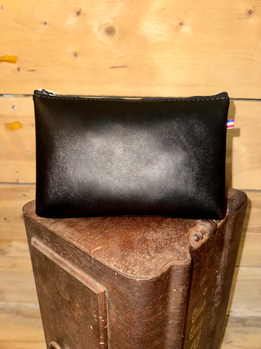 Trousse de toilette trapèze Femme - Capiton gris