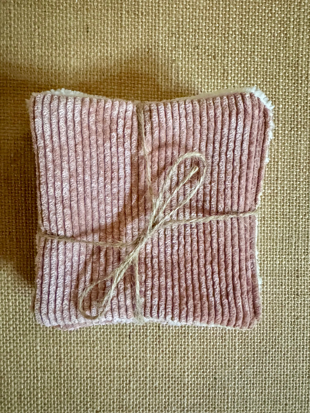 Cotons réutilisables en éponge bambou x4 Velours Rose