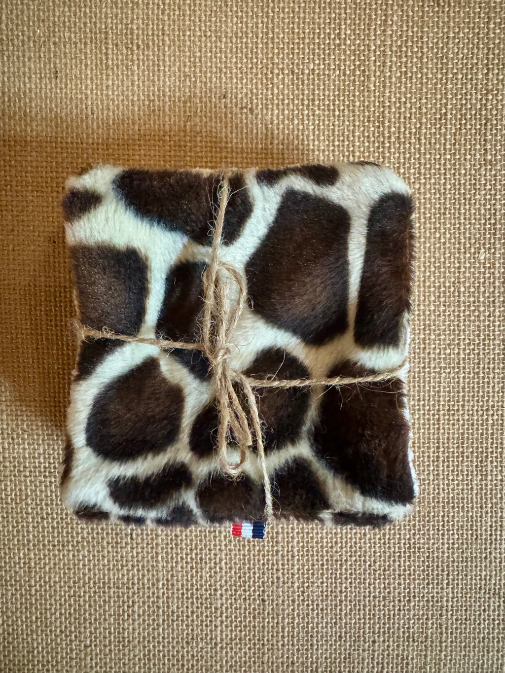 Cotons réutilisables en éponge bambou x4 Girafe