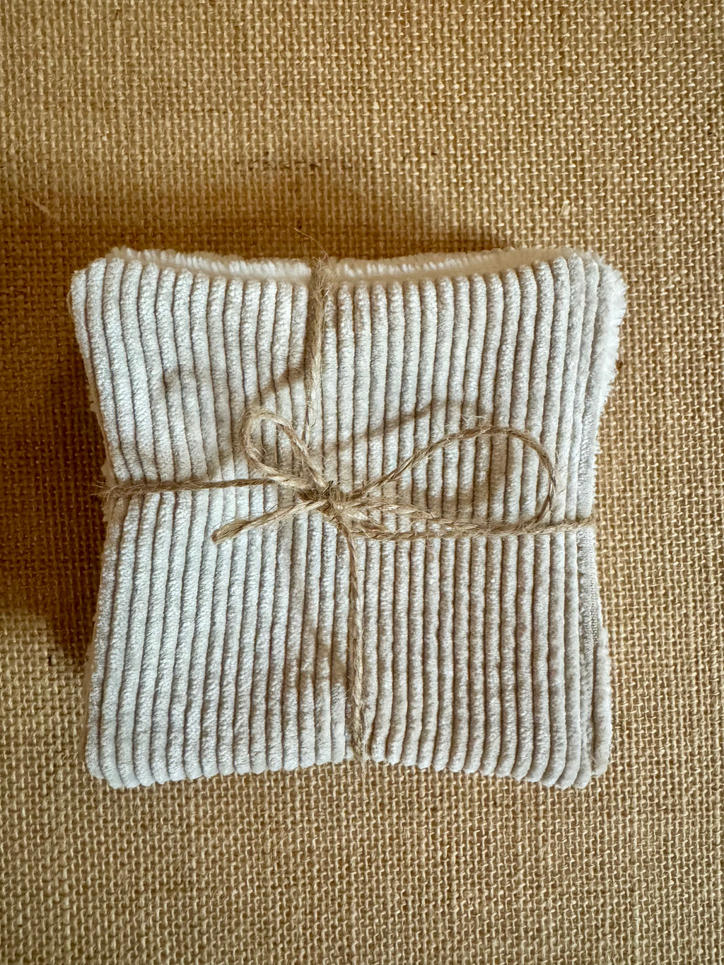 Cotons réutilisables en éponge bambou x4 Velours Beige