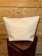 Trousse de toilette trapèze Femme - Rouge et Beige