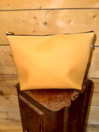 Trousse de toilette trapèze Femme - Autruche blanc