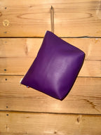 Pochette trapèze - tissu floral vintage violet