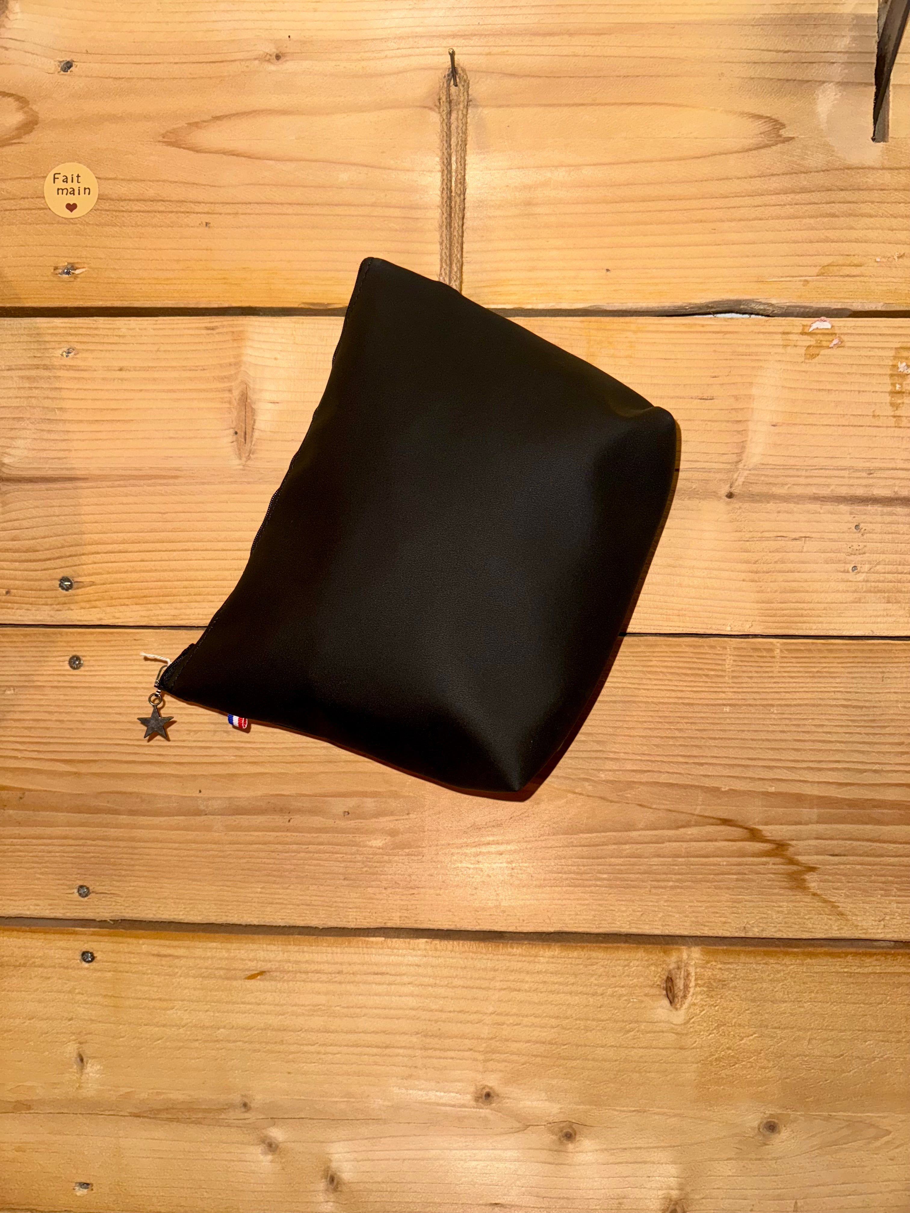 Pochette trapèze - tissu fourrure zèbre