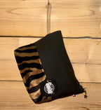 Pochette trapèze - tissu fourrure zèbre
