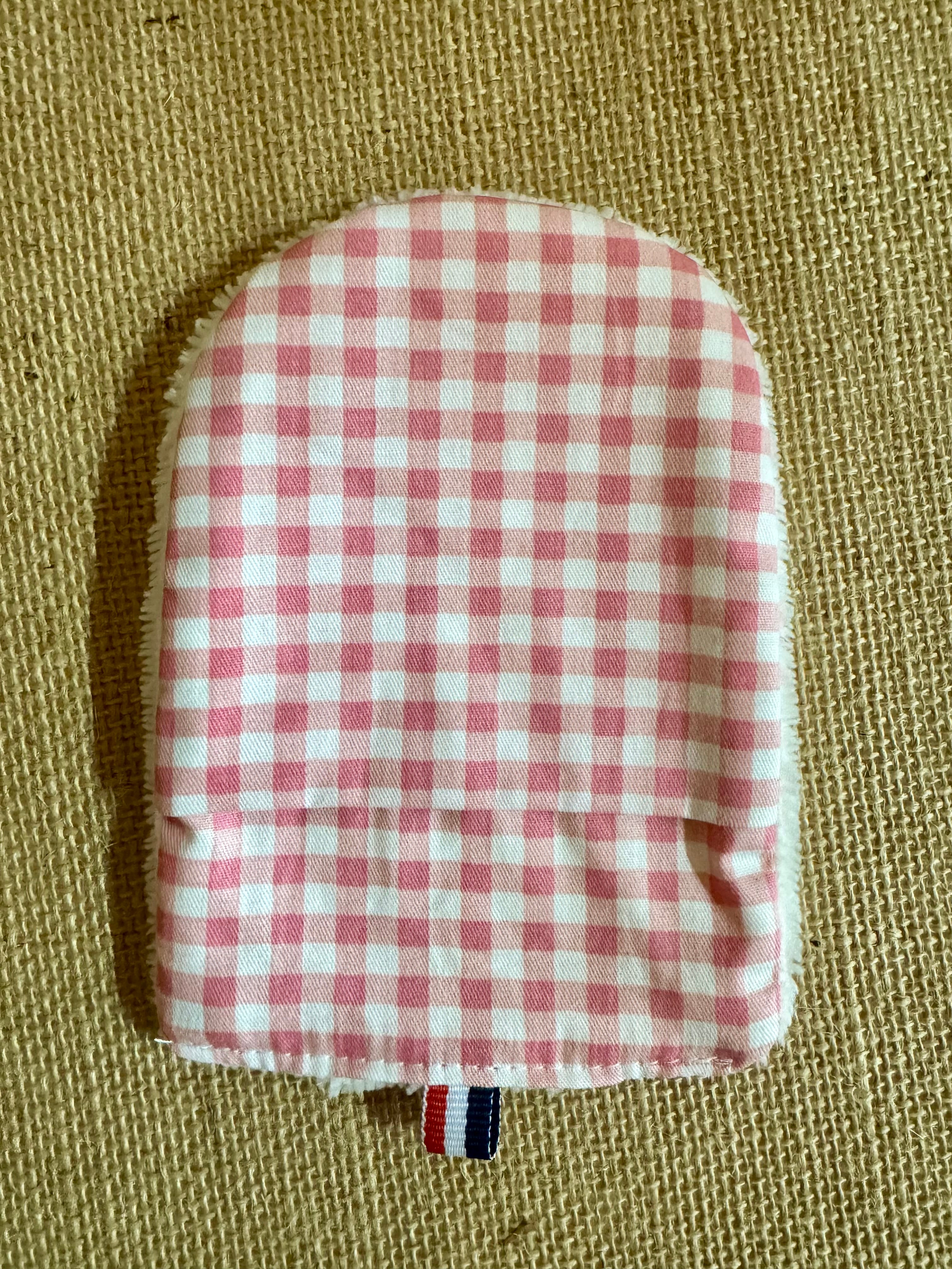 Gant de toilette en éponge bambou Vichy Rose